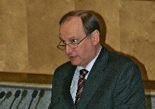 Russia - Nikolai Patrushev, the director of the Federal Security Service, or FSB speaking at a session of the State Duma, 12 May 2005 (file photo, TASS)