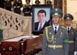 An honor guard stands by Niyazov\'s coffin in Ashgabat as mourners file past (epa)