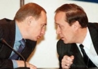 Election commission head Veshnyakov (right) with President Putin (file photo) (CTK)