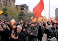 Azerbaijan's political opposition has staged rallies calling for new polls (RFE/RL)