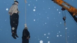 Human rights groups say that scores of people have been hanged in Iran since the start of the year. 