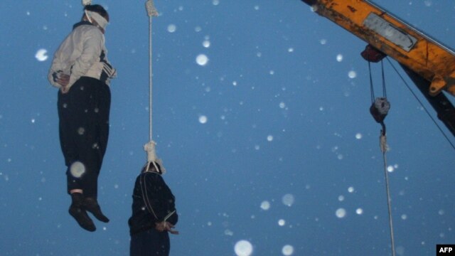 Human rights groups say that scores of people have been hanged in Iran since the start of the year. 