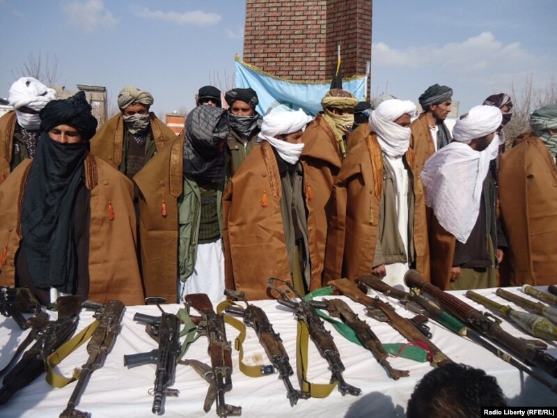 group of 20 Taliban militants in Afghanistans Herat Province give ...