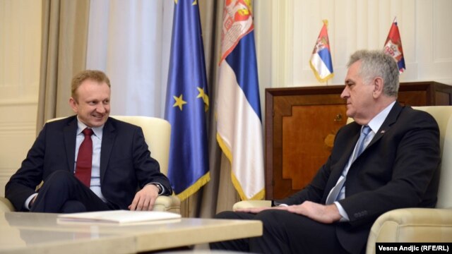 Dragan Đilas i Tomislav Nikolić tokom razgovora o Platformi, Beograd, 20. decembar 2012.