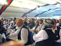Tribal elders at the peace jirga on August 9 (RFE/RL)