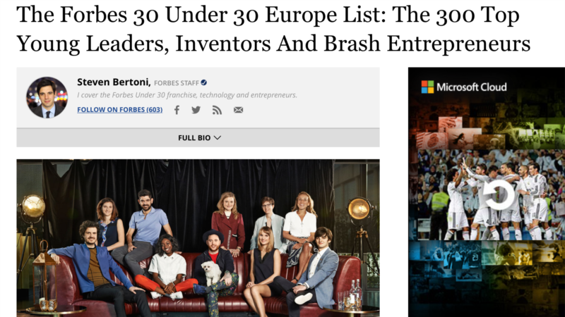 300 пасьпяховых эўрапейцаў да 30: новы праект часопісу Forbes 