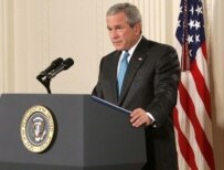 Bush speaking on September 6 (epa)