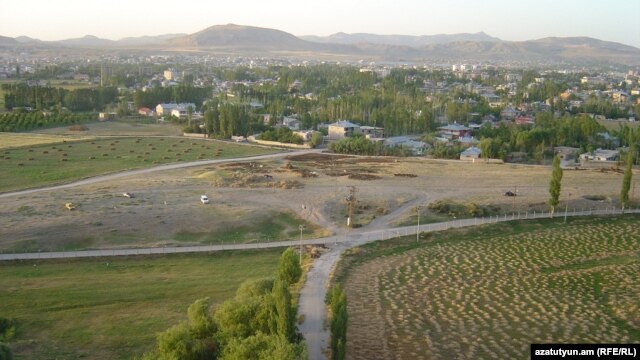 Turkey - A panoramic view of the site of the former Armenian quarter in Van.                           