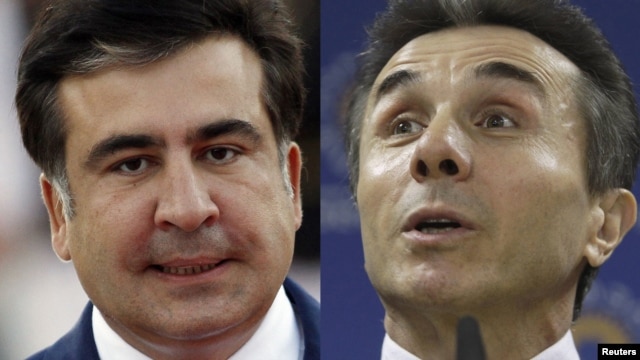Georgian President Mikheil Saakashvili (left) will have to find a way of getting along with Bidzina Ivanishvili's Georgian Dream coalition, which has won parliamentary elections. 