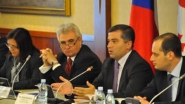 დავით ბაქრაძე და მილან შტეხი (მარცხნივ)