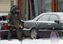 A bomb unit after a terrorist strike in Russia