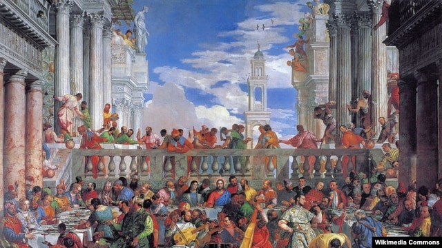 Paolo Veronese (1528–1588 ) is perhaps best known for "The Wedding at Cana" painting, which is on display in the Louvre in Paris.