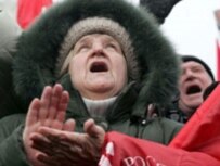 While Russia's birthrate is comparable, average life expectancy is much lower than in the West (epa)