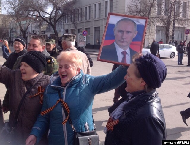 Річниця окупації Криму, Сімферополь, 16 березня 2015 року