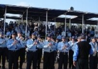Iraqi policemen celebrating \