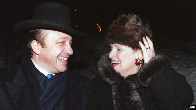 Then-U.S. Secretary of State Madeleine Albright with then-Russian Foreign Minister Igor Ivanov in Moscow in January 2000