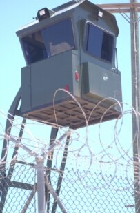 A guard tower at the U.S. detention center at Guantanmo Bay (U.S. DoD)