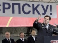 Milorad Dodik speaking in Banja Luka on October 29 (AFP)