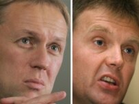 Britain wants Russia to extradite Andrei Lugovoi (left) to face charges in the poisoning death of Aleksandr Litvinenko (right) in London in November (file photos) (AFP)
