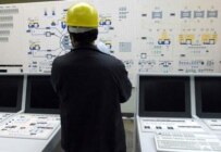A control panel at the Bushehr plant (Fars)