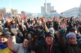Киевте өткен "Украина халқының бірлігі" акциясы. 29 желтоқсан 2013 жыл. (Көрнекі сурет)