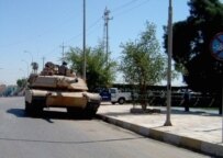 A U.S. Abrams tank on patrol in Baghdad (file photo) (AFP)
