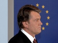 Viktor Yushchenko in Brussels today (official site)