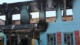 An Uzbek school that was burned during the unrest in Osh 