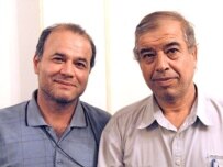 Union leaders Mansur Osanlu (left) and Ebrahim Madadi (file photo) (kosoof.com)