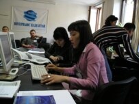 Young journalists undergoing training in Almaty (RFE/RL file photo)
