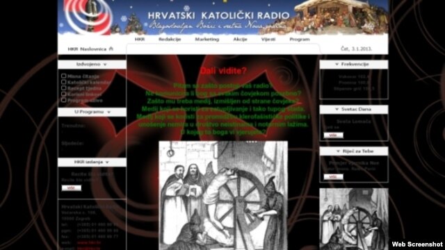 Hakirana stranica Hrvatskog katoličkog radija