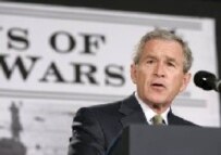 Bush delivers a major policy speech on Iraq before a veterans group on January 10 (epa)