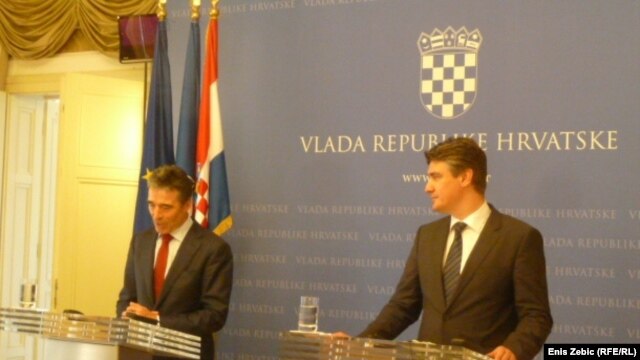 Anders Fogh Rasmussen i Zoran Milanović, Zagreb, 6. srpnja 2012.