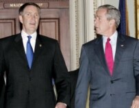 President Bush (right) with Senate Majority Leader Bill Frist in Washington on September 28 (epa)