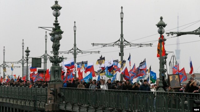 Вчерашний "Русский марш" в Петербурге