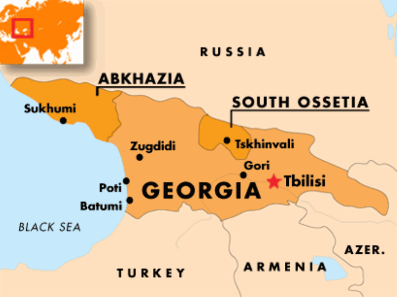 map of russia and georgia Did Russia Plan Its War In Georgia map of russia and georgia