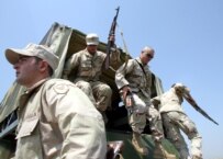 U.S.-trained Georgian troops at a military airport outside Tbilisi (epa)