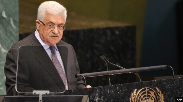 Palestinian Authority President Mahmud Abbas speaking at the UN in September.