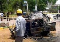The aftermath of one of the series of bombings that hit Ahvaz