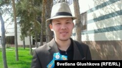 Астаналық белсенді Махамбет Әбжан.