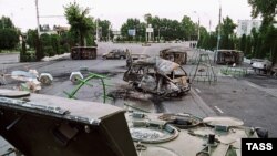 Wreckage on the streets on Andijon following the police crackdown in which an unknown number of unarmed protesters were killed.