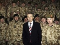 Blair visiting British troops in Al-Basrah in December (epa)