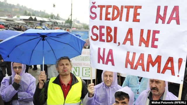 Jedan od protesta radnika u BiH