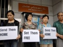 Relatives of the South Korean hostages at the Afghan Embassy in Seoul last week (AFP)