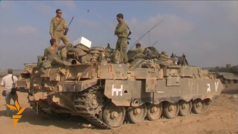 Израильские танки на границе с сектором Газа