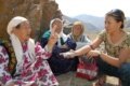 Rural Kyrgyz women are interviewed by a correspondent from RFE/RL\'s Kyrgyz service.