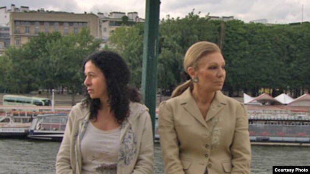 Nahid Persson (left) and Farah Pahlavi in "The Queen And I"