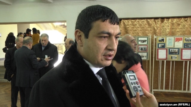 Armenia -- Abovyan Mayor Karapet Guloyan is interviewed by to RFE/RL, Abovyan, 31Jan2013.