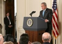 U.S. President Bush answers questions about Guantanamo at a press conference in September 2006 (epa)