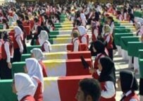 Reburial of the remains of some of the members of the Barzani clan in Irbil, October 2005 (AFP)